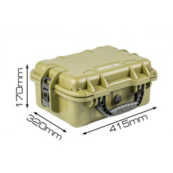 Кейс пластиковый OffRoadTeam Серия-Element модель EL613210 ЗЕЛЕНЫЙ, внутренние размеры 335x246x160мм, IP65