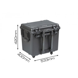 Кейс пластиковый OffRoadTeam Серия-Element модель EL613460 ЧЕРНЫЙ, внутренние размеры 465x328x410мм, IP65, с колесами