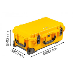 Кейс пластиковый OffRoadTeam Серия-Element модель EL613500 ЖЕЛТЫЙ, внутренние размеры 532x312x223мм, IP65, с колесами