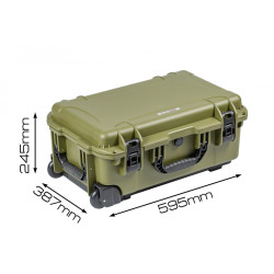 Кейс пластиковый OffRoadTeam Серия-Element модель EL613500 зеленый, внутренние размеры 532x312x223мм, IP65, с колесами