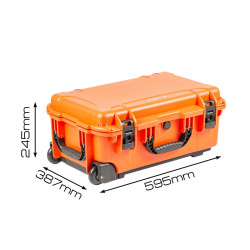 Кейс пластиковый OffRoadTeam Серия-Element модель EL613500 оранжевый, внутренние размеры 532x312x223мм, IP65, с колесами