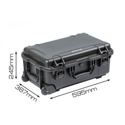 Кейс пластиковый OffRoadTeam Серия-Element модель EL613500 ЧЕРНЫЙ, внутренние размеры 532x312x223мм, IP65, с колесами
