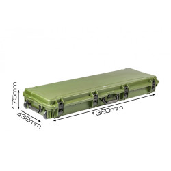 Кейс пластиковый OffRoadTeam Серия-Element модель EL614300 ЗЕЛЕНЫЙ, внутренние размеры 1298x362x154мм, IP65, с колесами