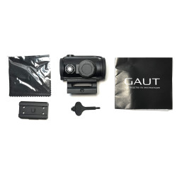 Коллиматор Gaut Tourmaline 1x25, закрытый, точка 2 МOA красная, Weaver