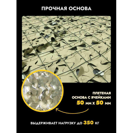 Маскировочная сеть антидроновая двусторонняя 3х6 м, мох/трава