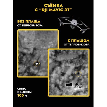Пончо накидка от тепловизора Нафаня, мох