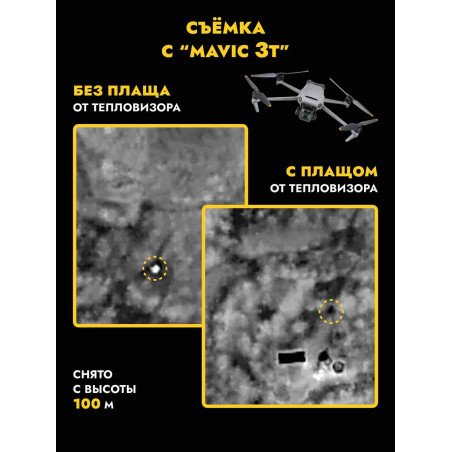 Пончо накидка от тепловизора Нафаня, пепел