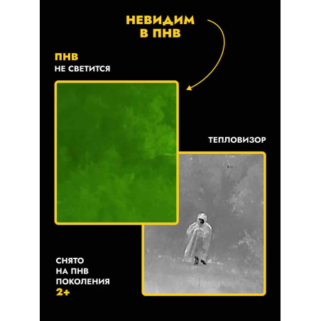 Пончо накидка от тепловизора Нафаня, снег