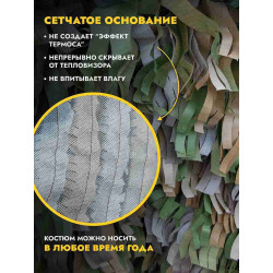 Маскировочный костюм от тепловизора ДРЕВОЧ, Мох/трава плюс