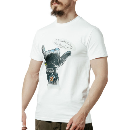 Футболка MILGEAR, Слушаешь музыку (White, S) | Olive, S