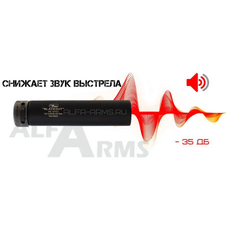 Быстросъемный газоразгруженный ДТКП Blackout, кал.7,62 для АК-15 gen.3 длина 155 мм