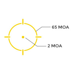 Коллиматор Holosun AEMS PRO X2 GD, точка 2 МОА, золотая марка
