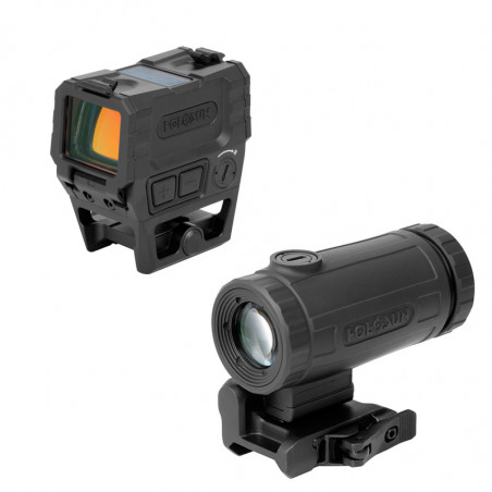 Комплект коллиматор AEMS Pro X2 GR, зеленая марка и 3-х кратный увеличитель HM3XT