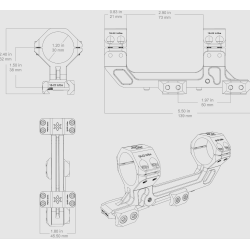 Моноблок Vector Optics для прицела 30 мм на Picatinny, высота 38 мм, Coyote FDE