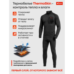 Комплект термобелья МАРС (Thermo Skin) Черный карбон