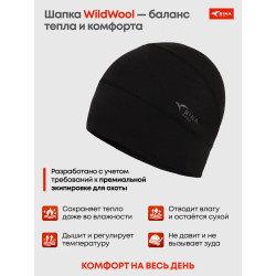 Шапка из шерсти мериноса Wild Wool Ultra Black