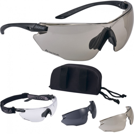 Очки баллистические Bolle Combat Kit черные (Lens: Clear + Smoke + ESP)