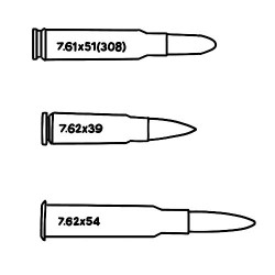 Войлочные патчи 7.62 калибр 8 мм - 9 мм